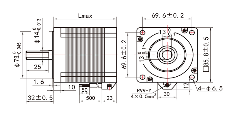 86系列步进电机NEMA34-34HS76