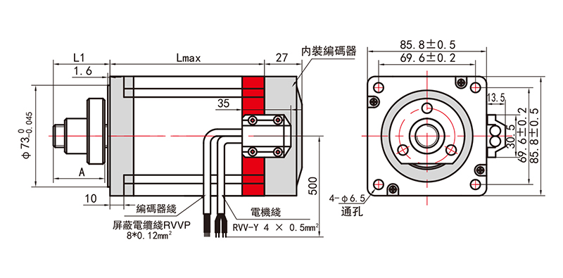 86mm外部驱动式直线步进电机-34HY98