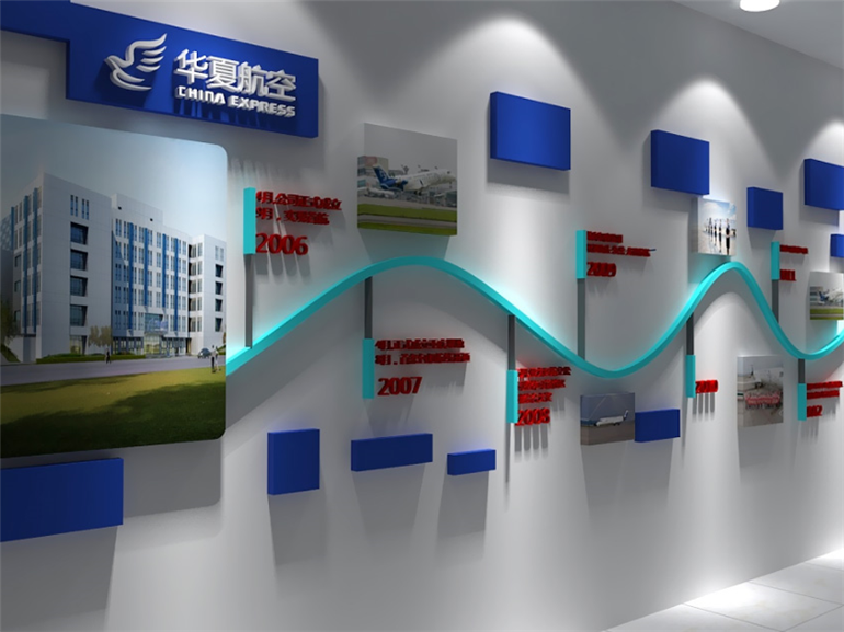华厦航空文化墙